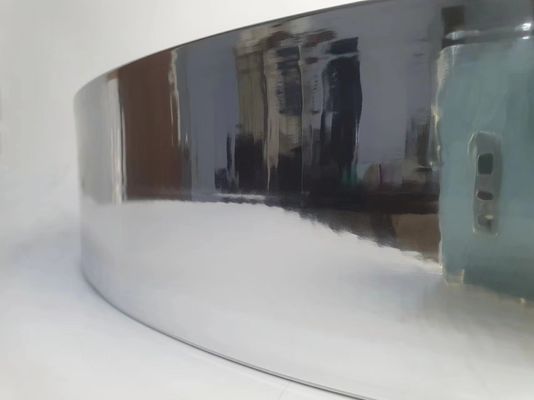 Υψηλή σκληρότητα αλουμινίου Αλουμινίου Trim Cap με καθρέφτη ασημένιο φινίρισμα και αλουμινίου κράμα περιέλιγμα